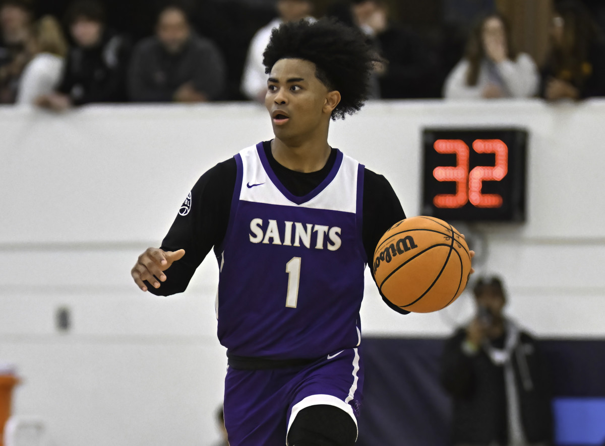 St. Augustine's Lolo Rudolph brings the ball up the court in December's Torrey Pines Holiday Classic